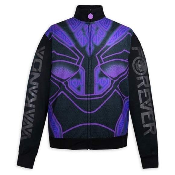 Disney Parks Marvel Black Panther Wakanda Forever Zip Up Jacket mens size xs - Picture 1 of 7